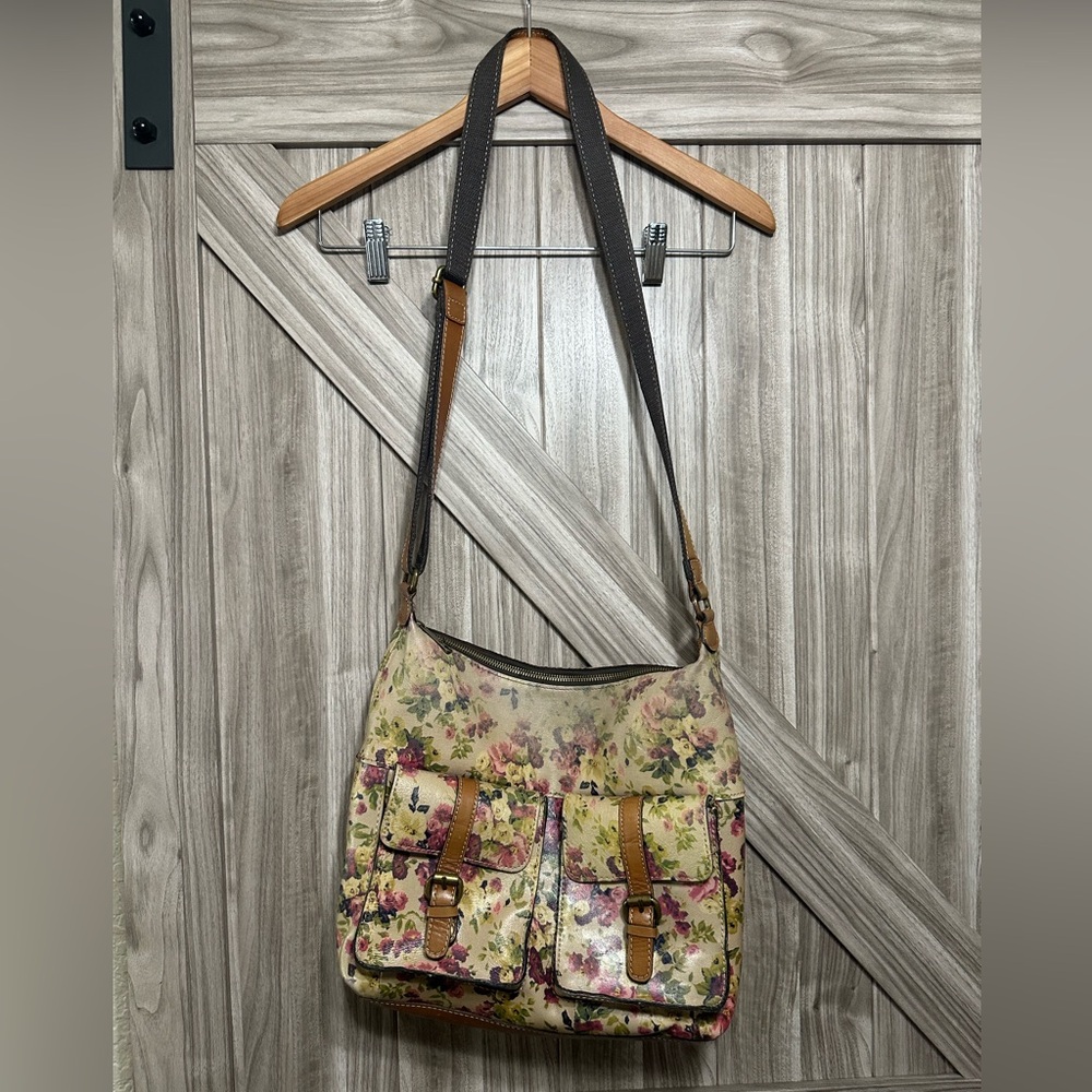 Patricia Nash Rose Leather Crossbody Bag